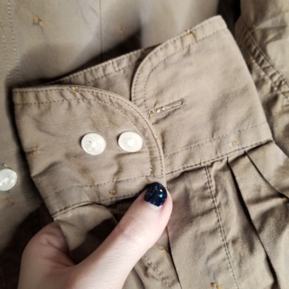 Cezani EUC 16 cotton long-sleeved button-down shirt - taupe - Picture 10 of 10